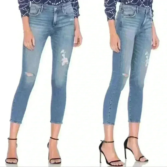 AGOLDE Sophie High Rise Skinny Crop Jeans in Spell Size 27 - Picture 1 of 9